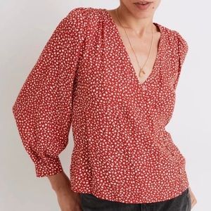 Madewell Kinston side-button wrap top size xxs